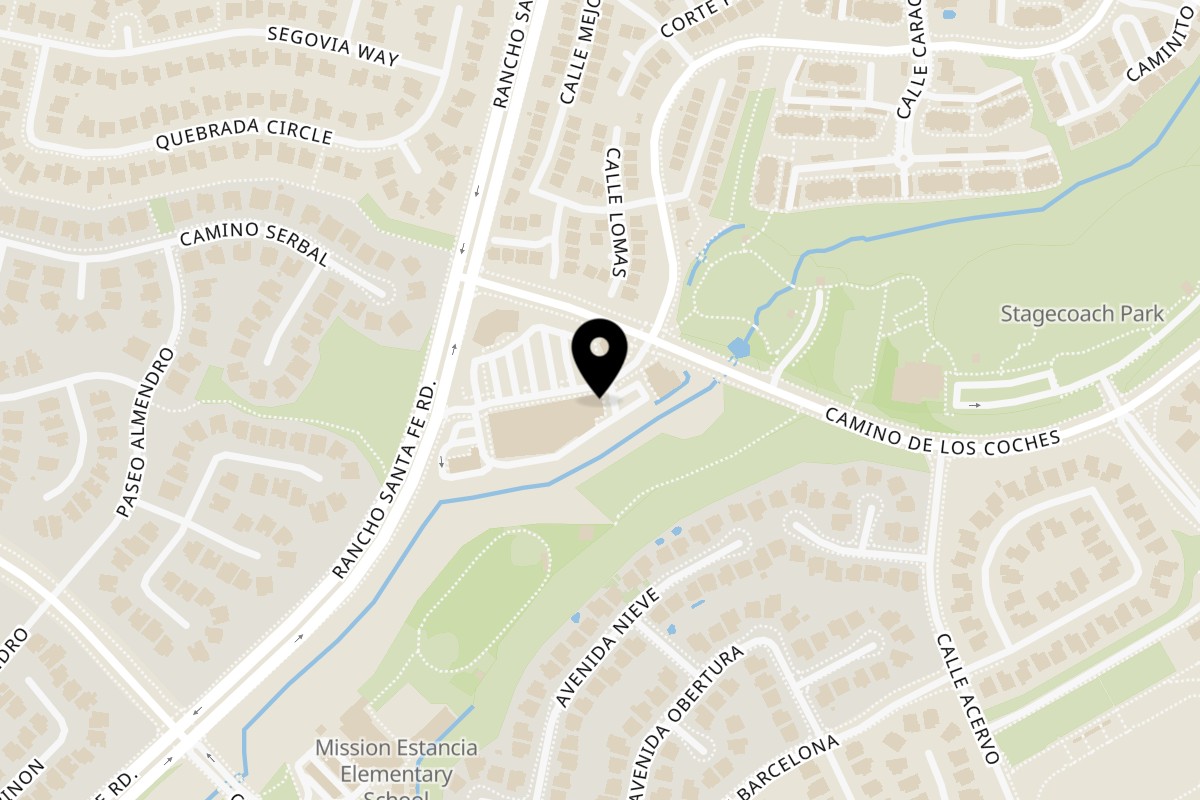 Map showing the location of Carlotta Brunch on 3235 Camino De Los Coches #100 in Carlsbad